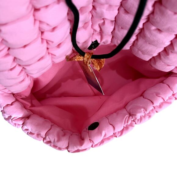 Malibu Hippie Puffer Quilted Backpack in Pink - Picture 3 of 4